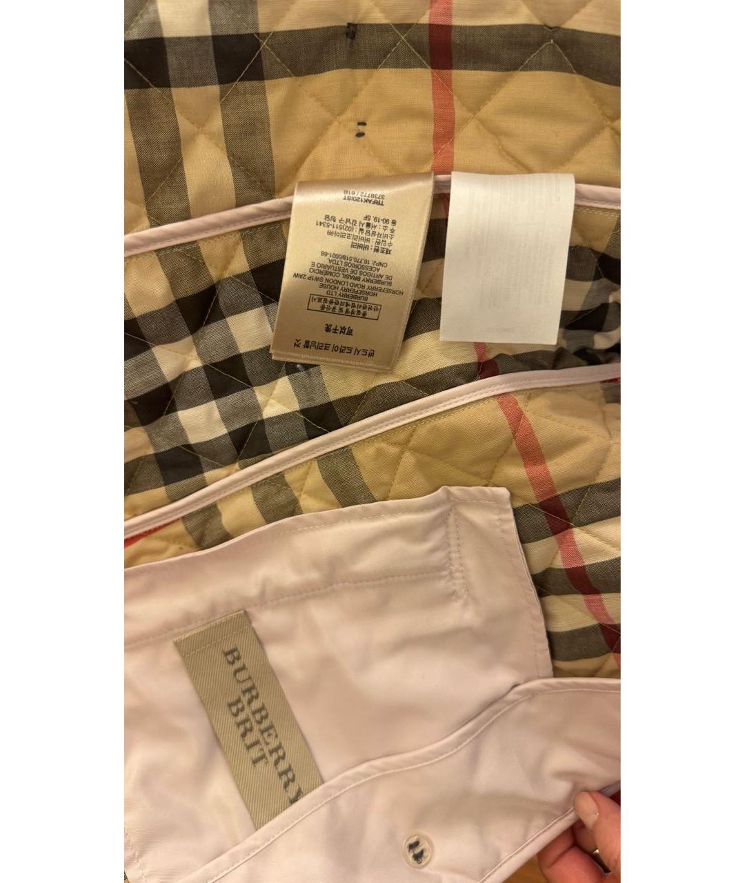 BURBERRY Розовая полиэстеровая куртка, фото 6