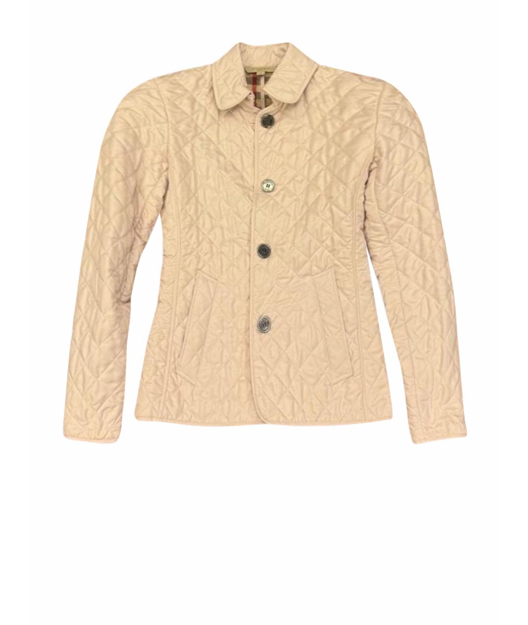 BURBERRY Розовая полиэстеровая куртка, фото 1