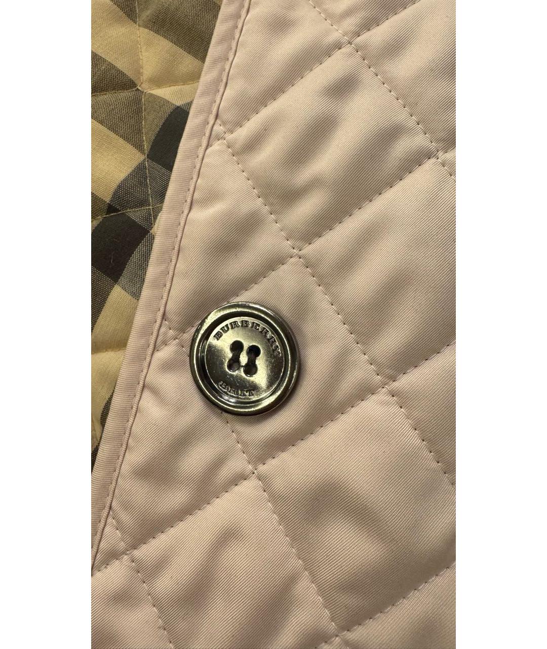 BURBERRY Розовая полиэстеровая куртка, фото 4