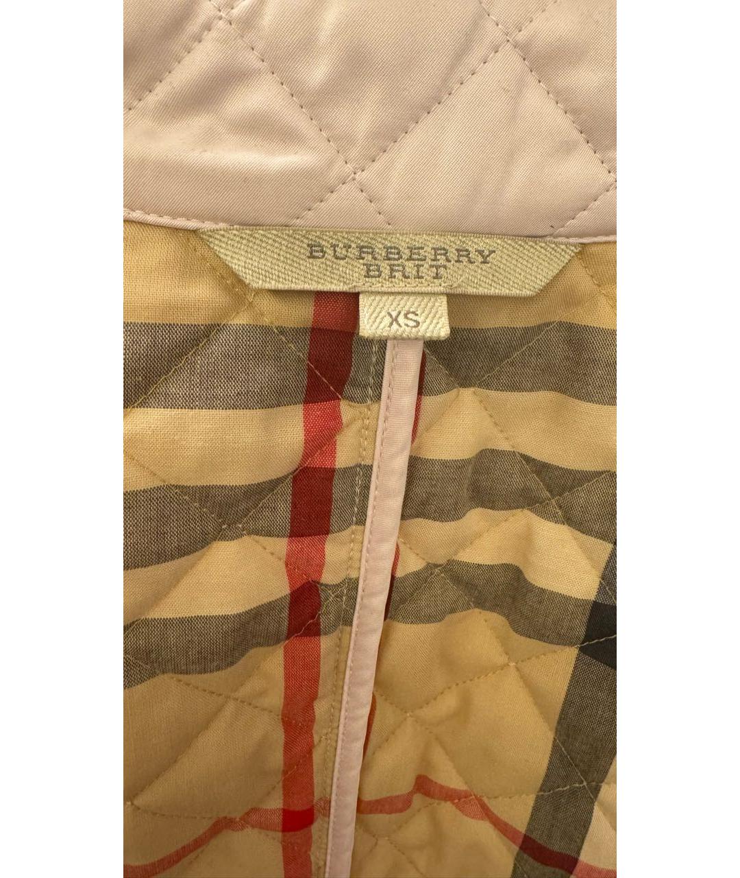 BURBERRY Розовая полиэстеровая куртка, фото 3