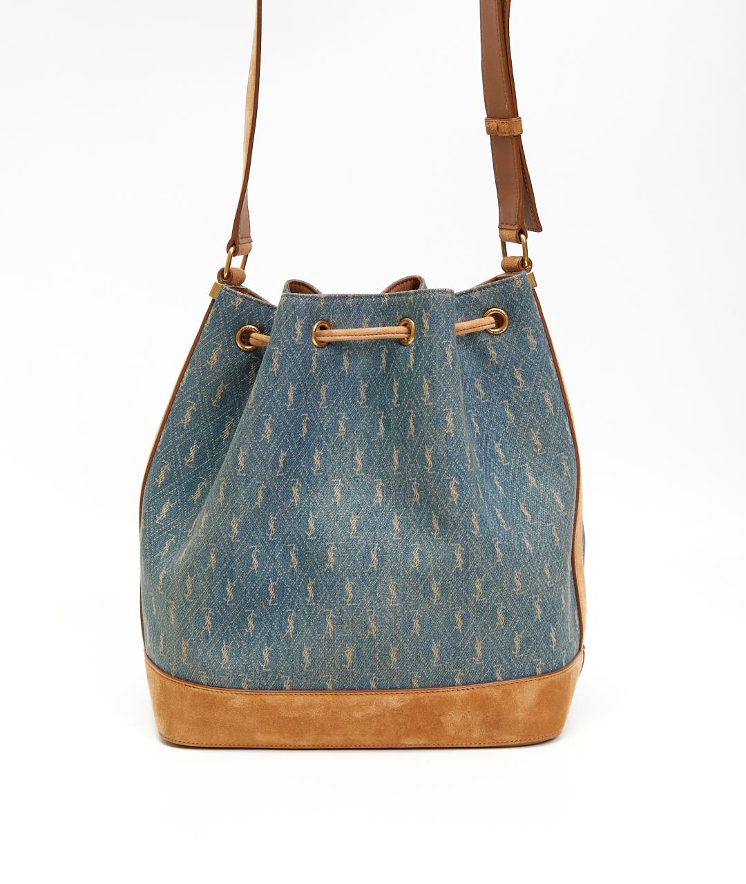 SAINT LAURENT Голубая деним сумка через плечо, фото 4