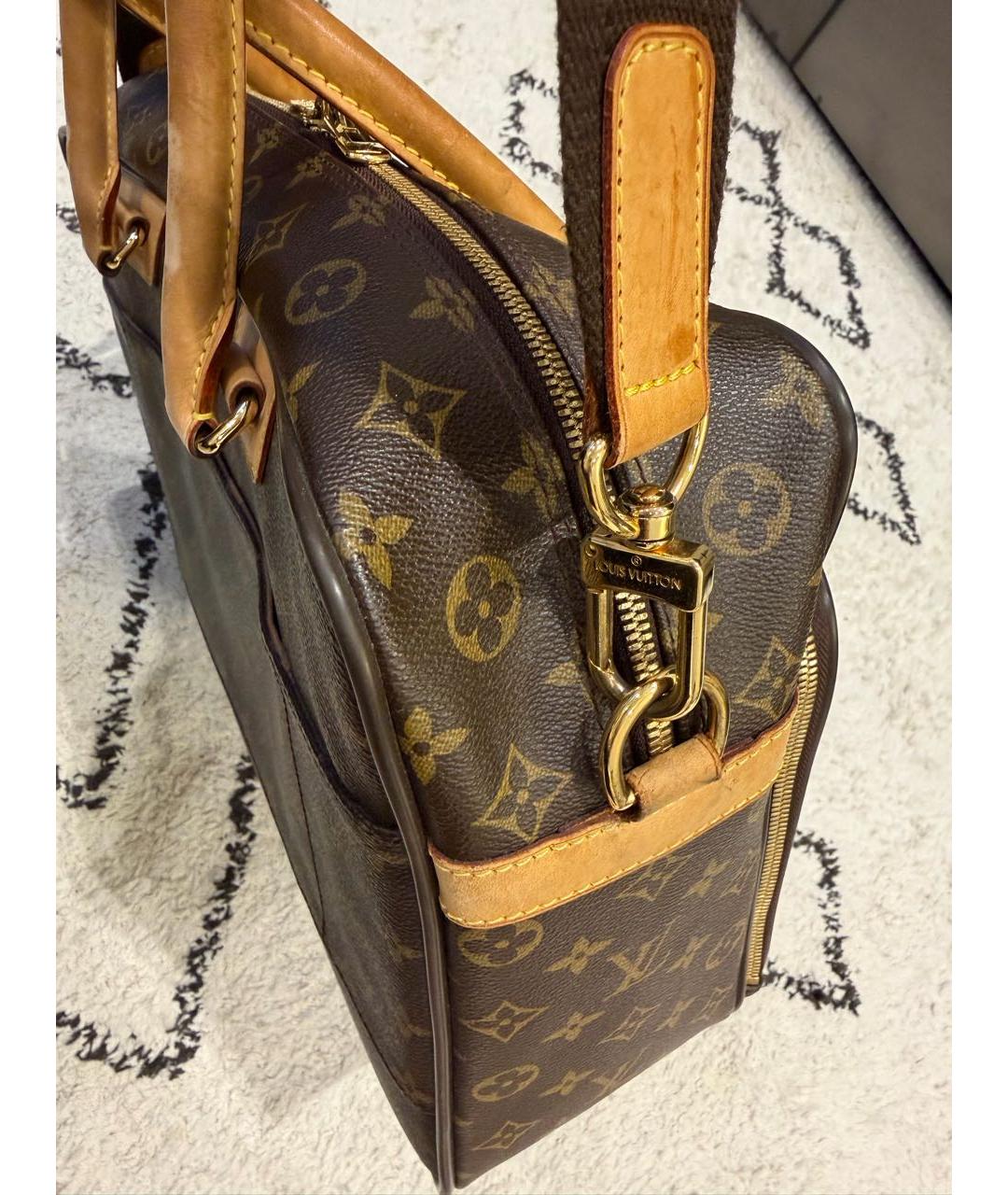 LOUIS VUITTON Коричневая сумка на плечо из искусственной кожи, фото 7