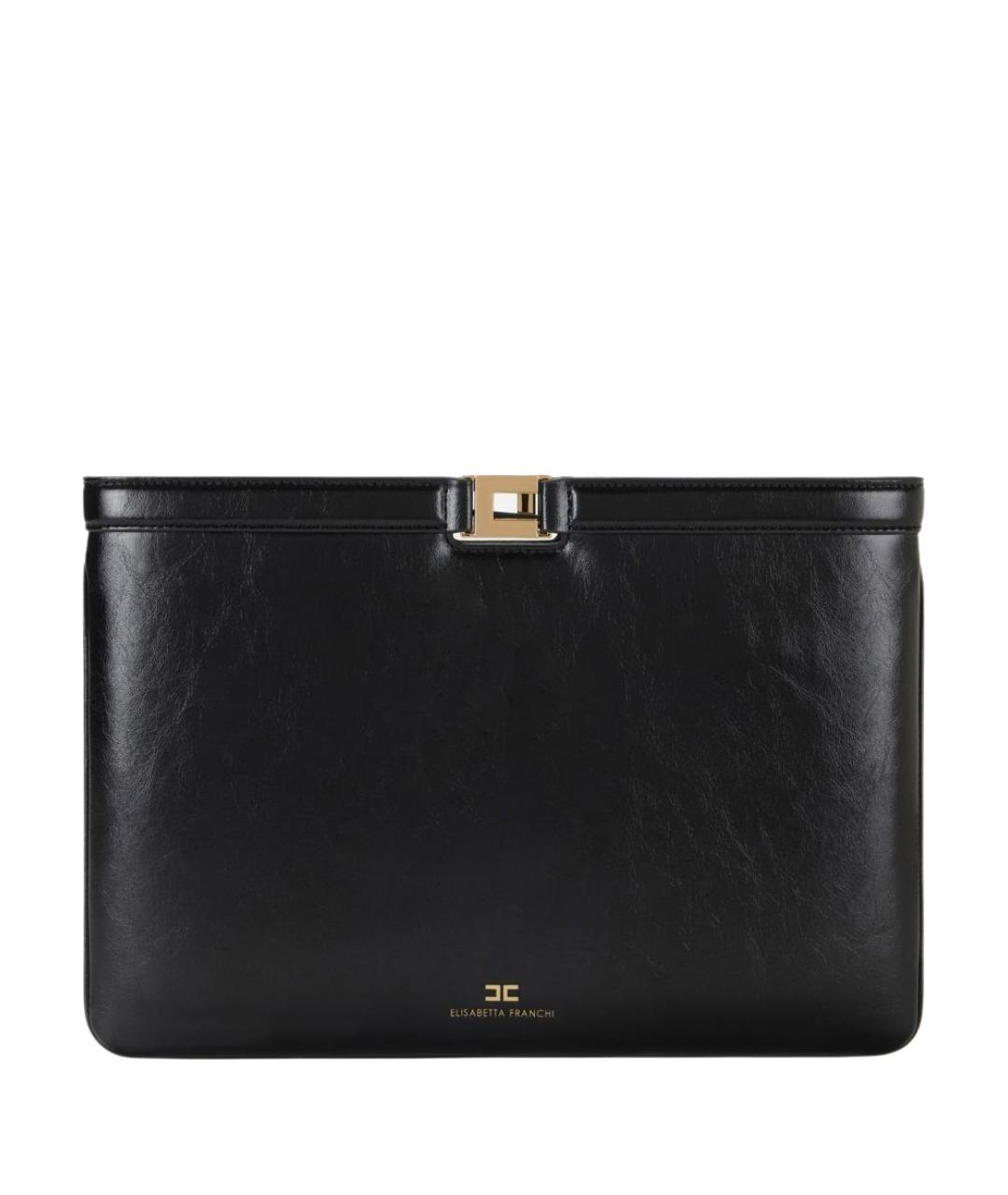 ELISABETTA FRANCHI Черная сумка с короткими ручками из искусственной кожи, фото 1