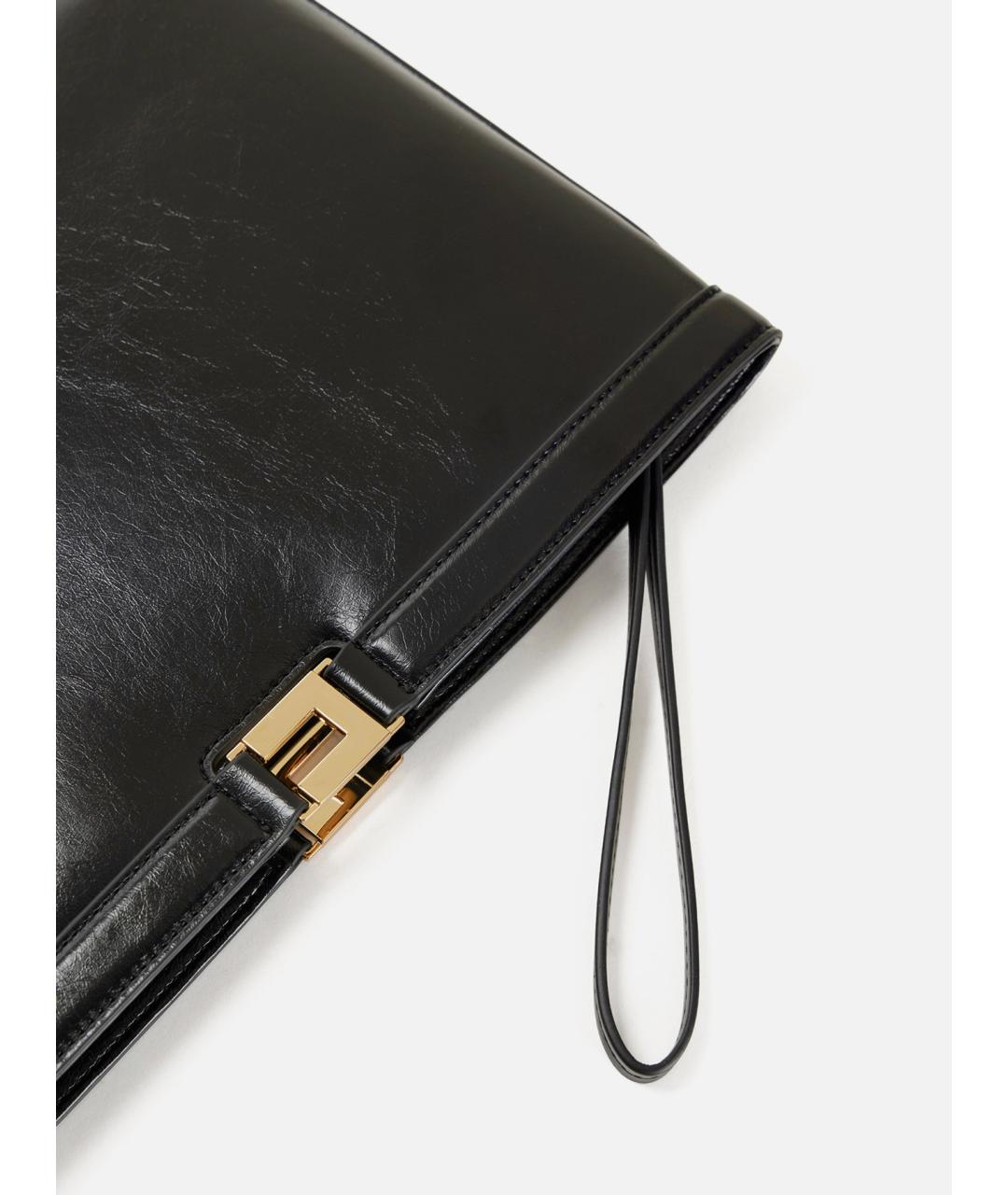 ELISABETTA FRANCHI Черная сумка с короткими ручками из искусственной кожи, фото 2