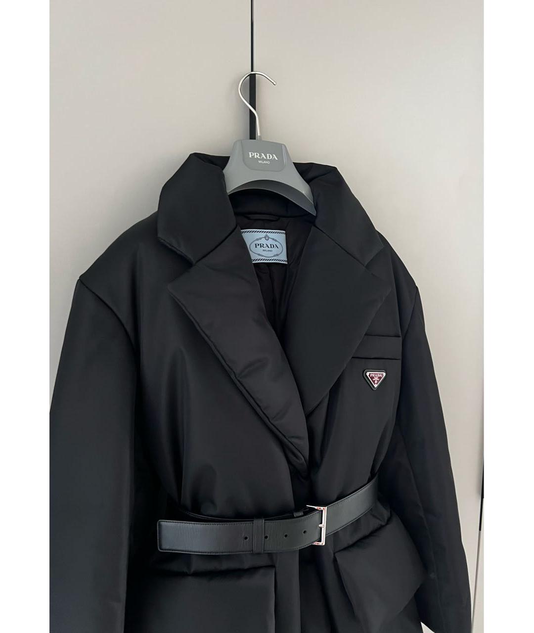 PRADA Черный полиэстеровый пуховик, фото 8