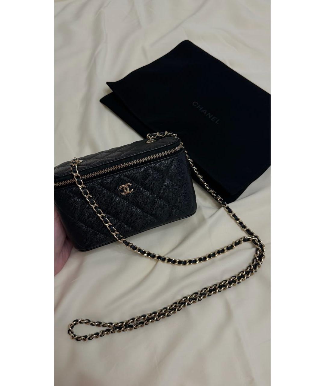 CHANEL Черная кожаная сумка через плечо, фото 5