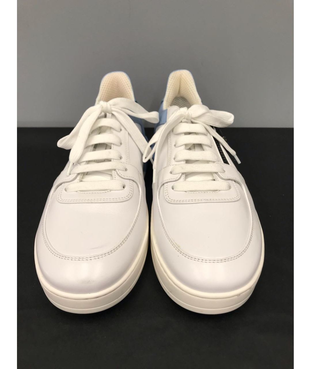 VERSACE Белые кожаные низкие кроссовки / кеды, фото 3