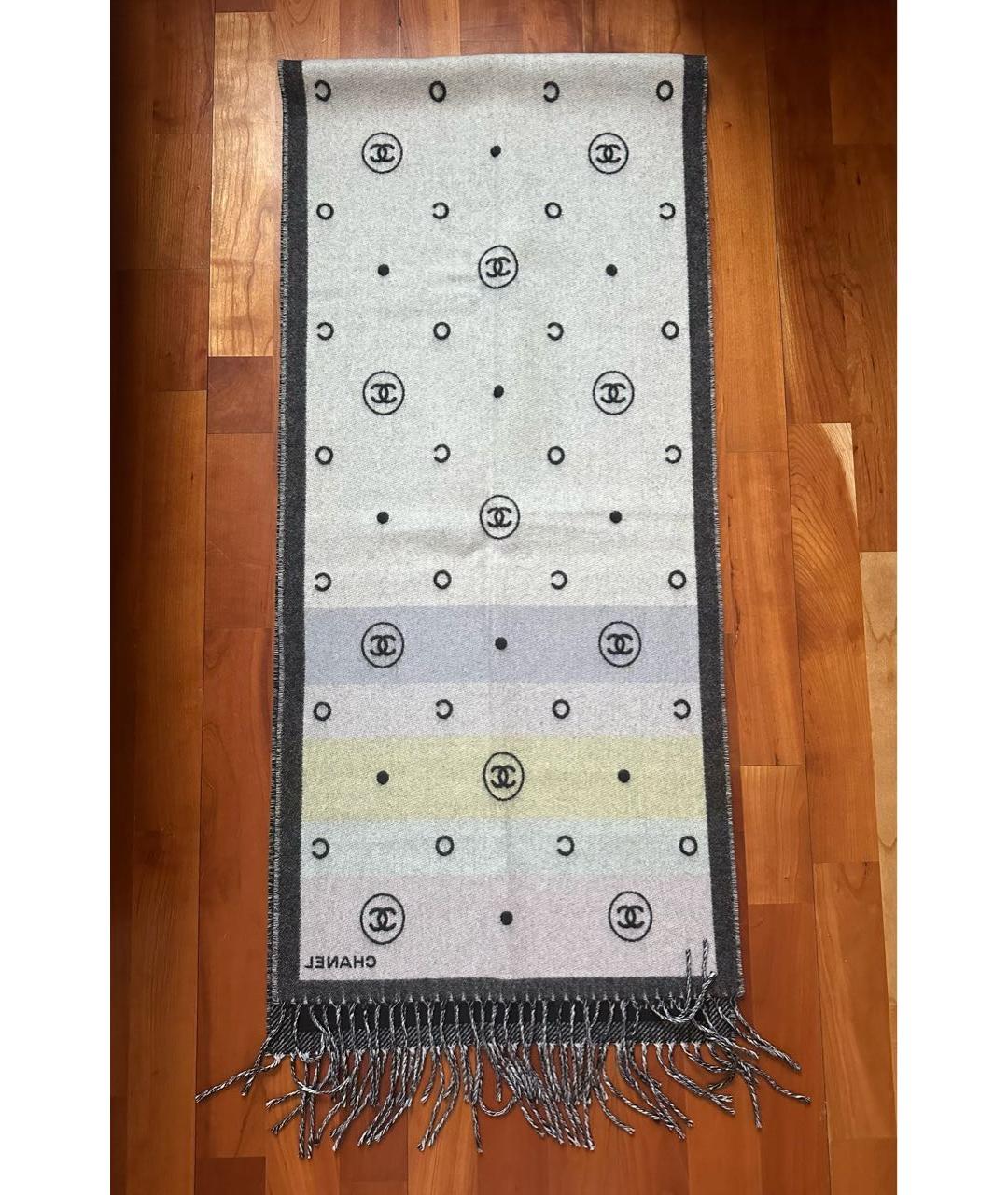 CHANEL Мульти кашемировый шарф, фото 3