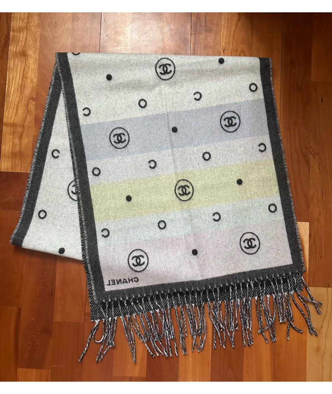 CHANEL Мульти кашемировый шарф, фото 2