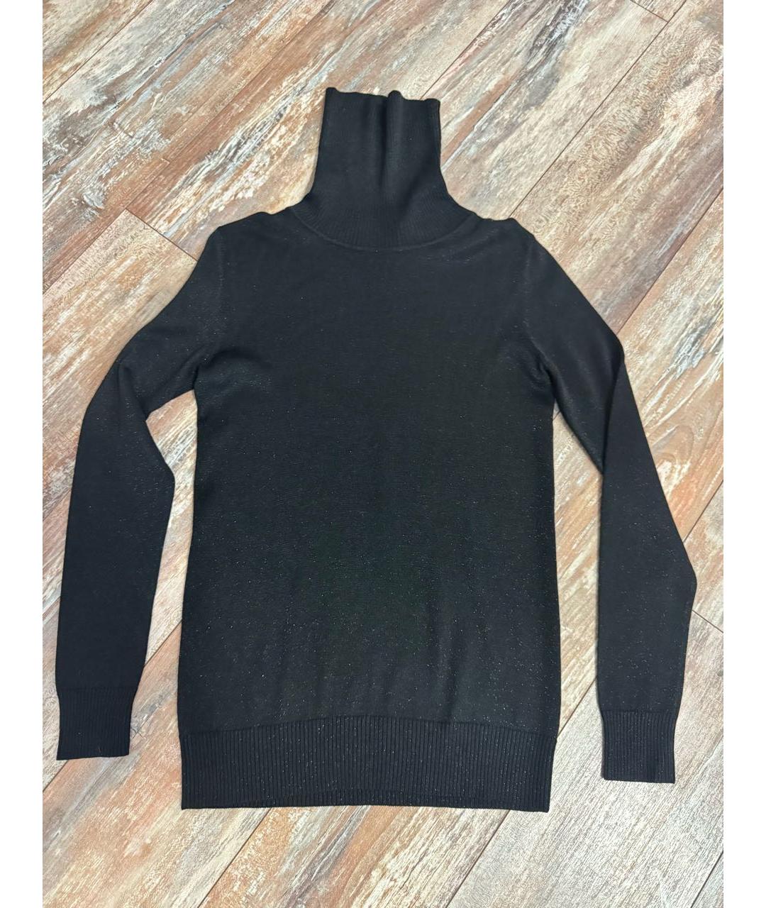 DOLCE&GABBANA Черный хлопко-эластановый джемпер / свитер, фото 6