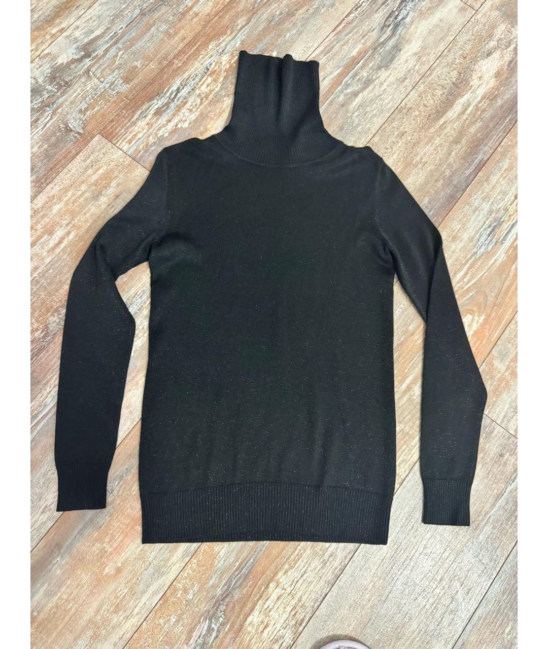 DOLCE&GABBANA Черный хлопко-эластановый джемпер / свитер, фото 2