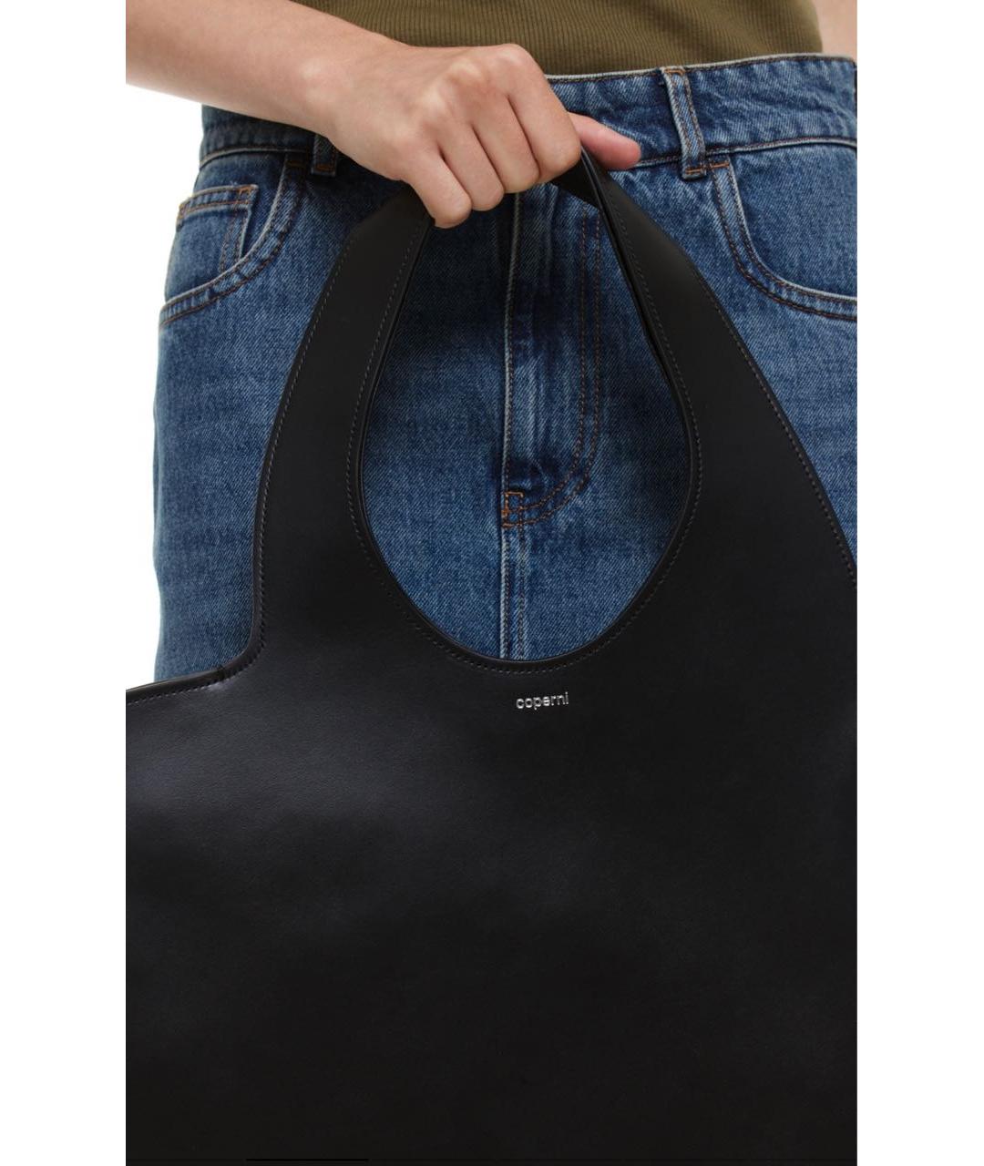 COPERNI Черная кожаная сумка тоут, фото 4