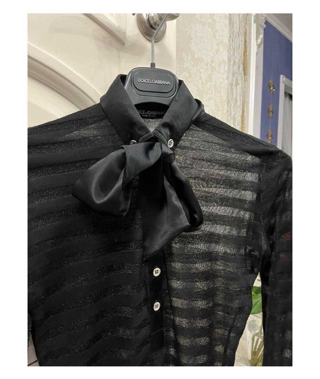 DOLCE&GABBANA Черная вискозная рубашка, фото 5