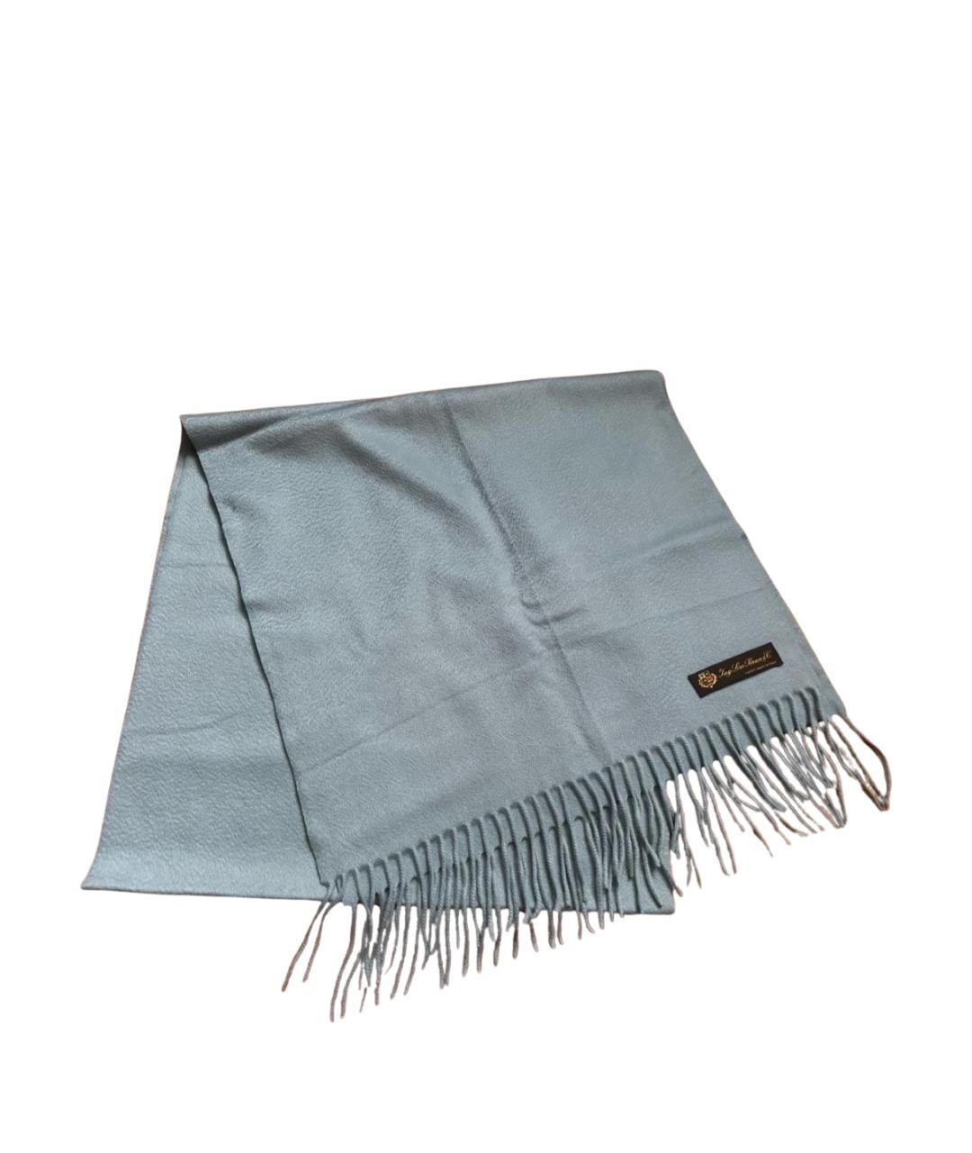 LORO PIANA Бирюзовый кашемировый шарф, фото 1