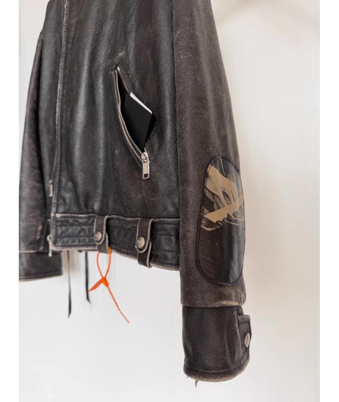 Enfants Riches Déprimés Черная кожаная куртка, фото 4