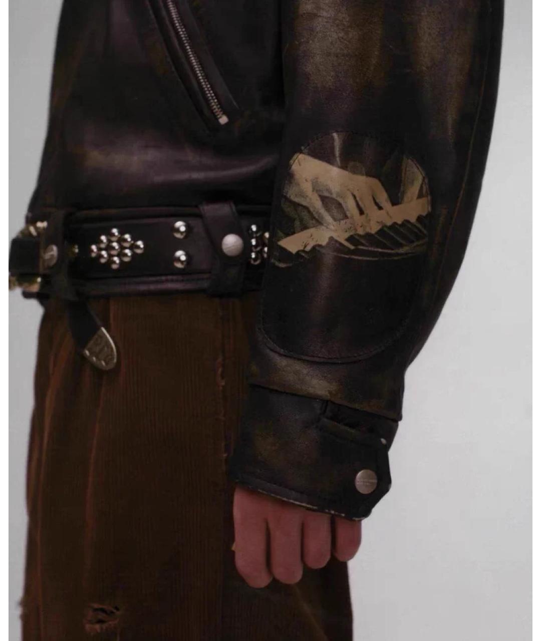 Enfants Riches Déprimés Черная кожаная куртка, фото 5