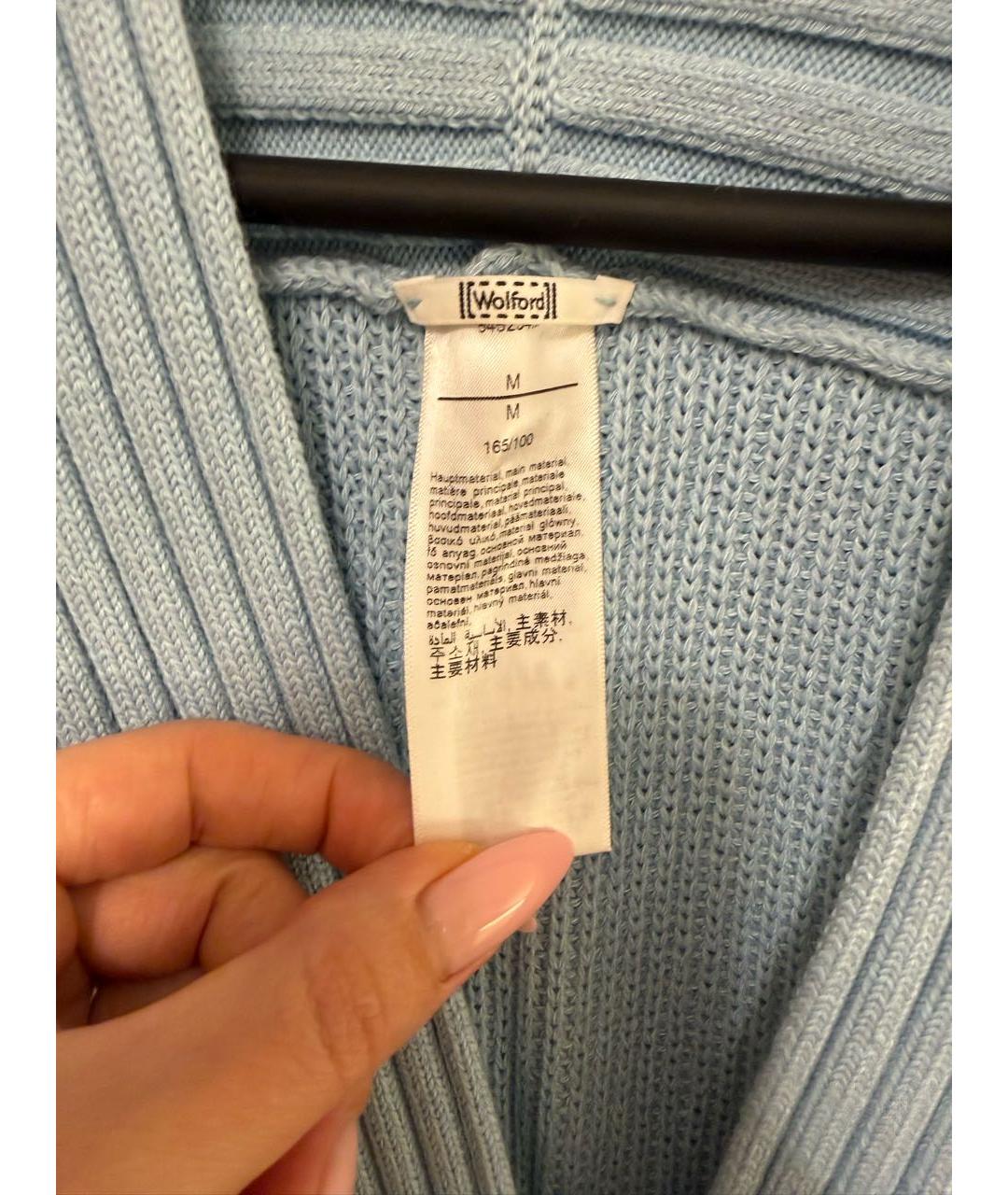 WOLFORD Голубой хлопковый джемпер / свитер, фото 3