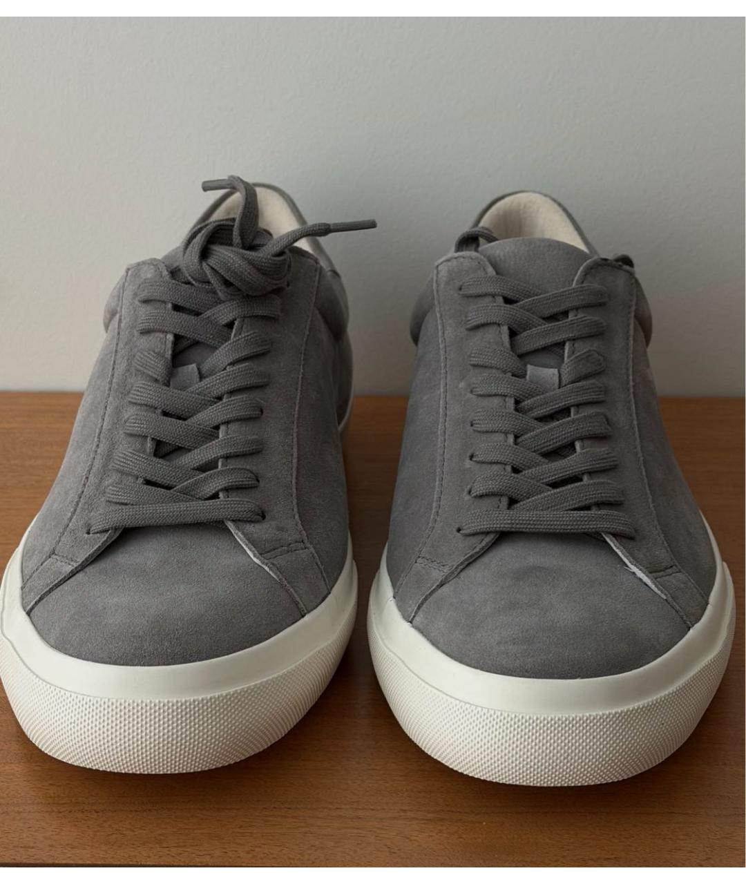 VINCE Серые замшевые низкие кроссовки / кеды, фото 2