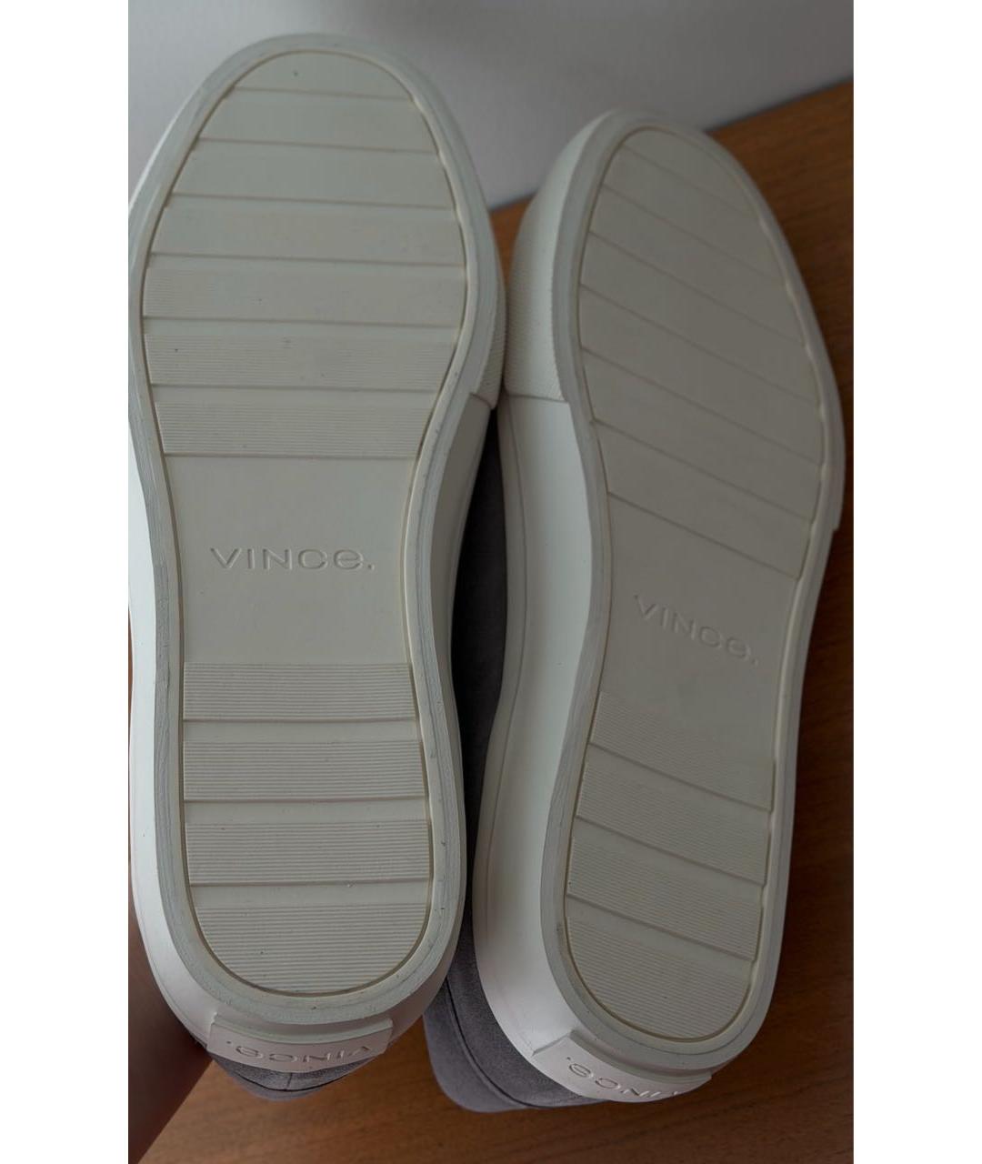 VINCE Серые замшевые низкие кроссовки / кеды, фото 8