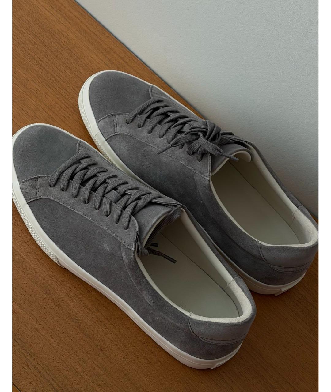 VINCE Серые замшевые низкие кроссовки / кеды, фото 3