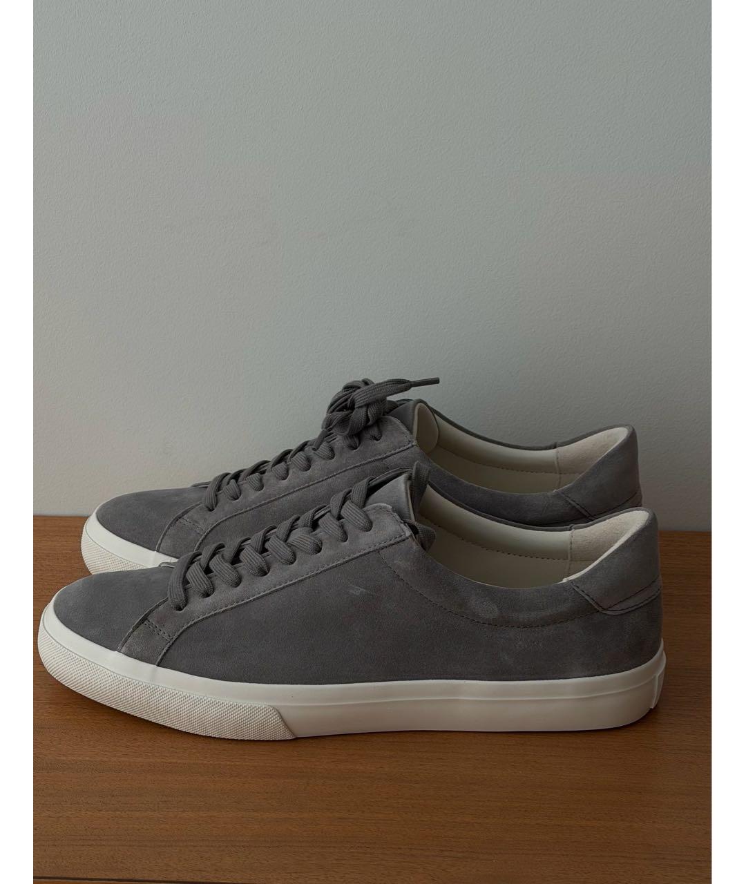 VINCE Серые замшевые низкие кроссовки / кеды, фото 6