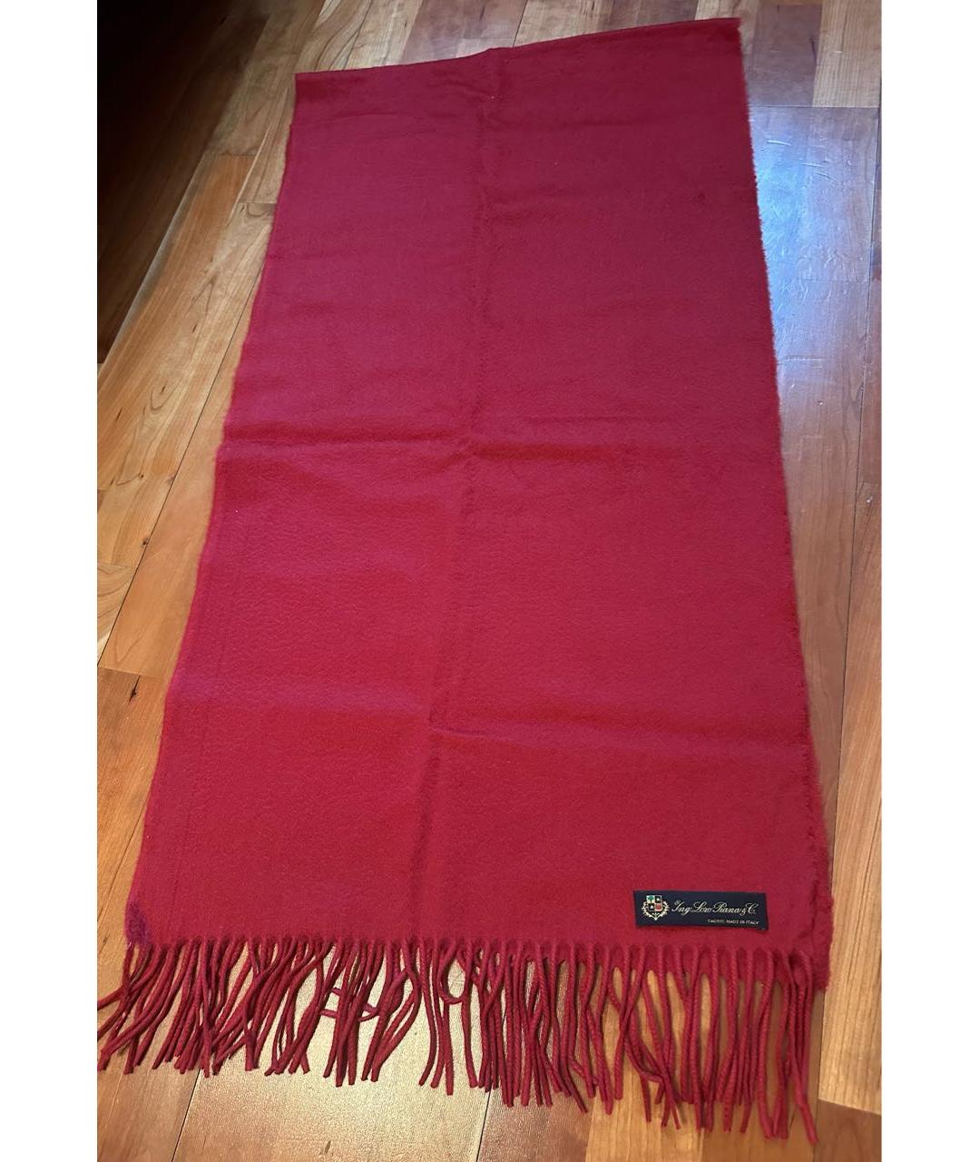 LORO PIANA Красный кашемировый шарф, фото 3