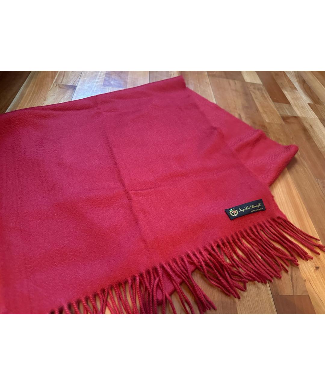 LORO PIANA Красный кашемировый шарф, фото 2