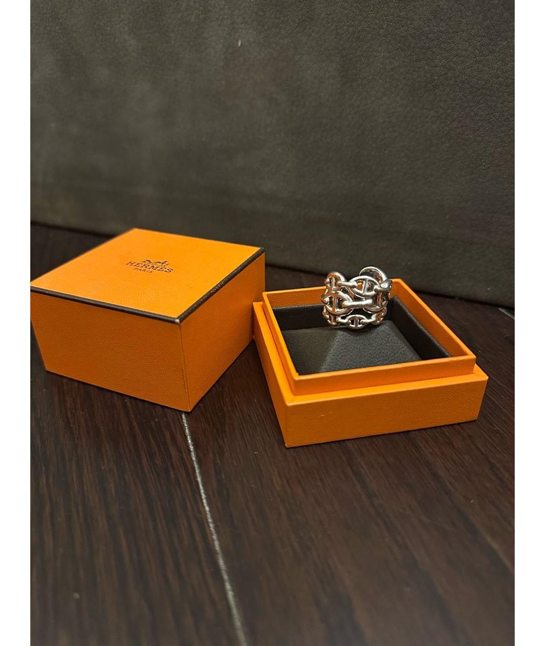 HERMES Серебряное серебряное кольцо, фото 2