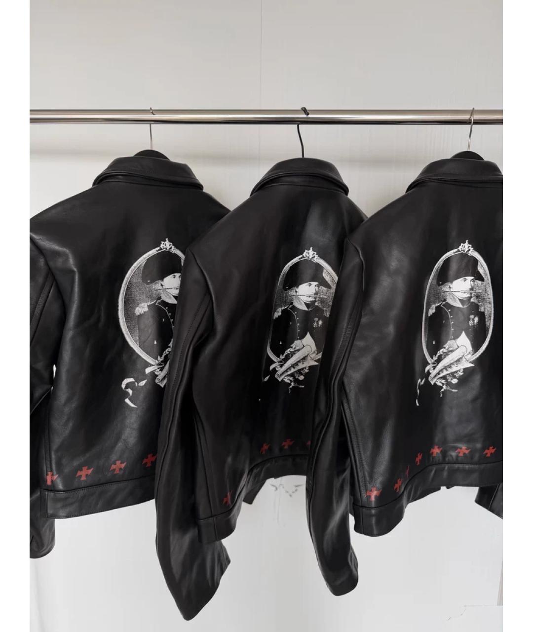 Enfants Riches Déprimés Черная кожаная куртка, фото 2