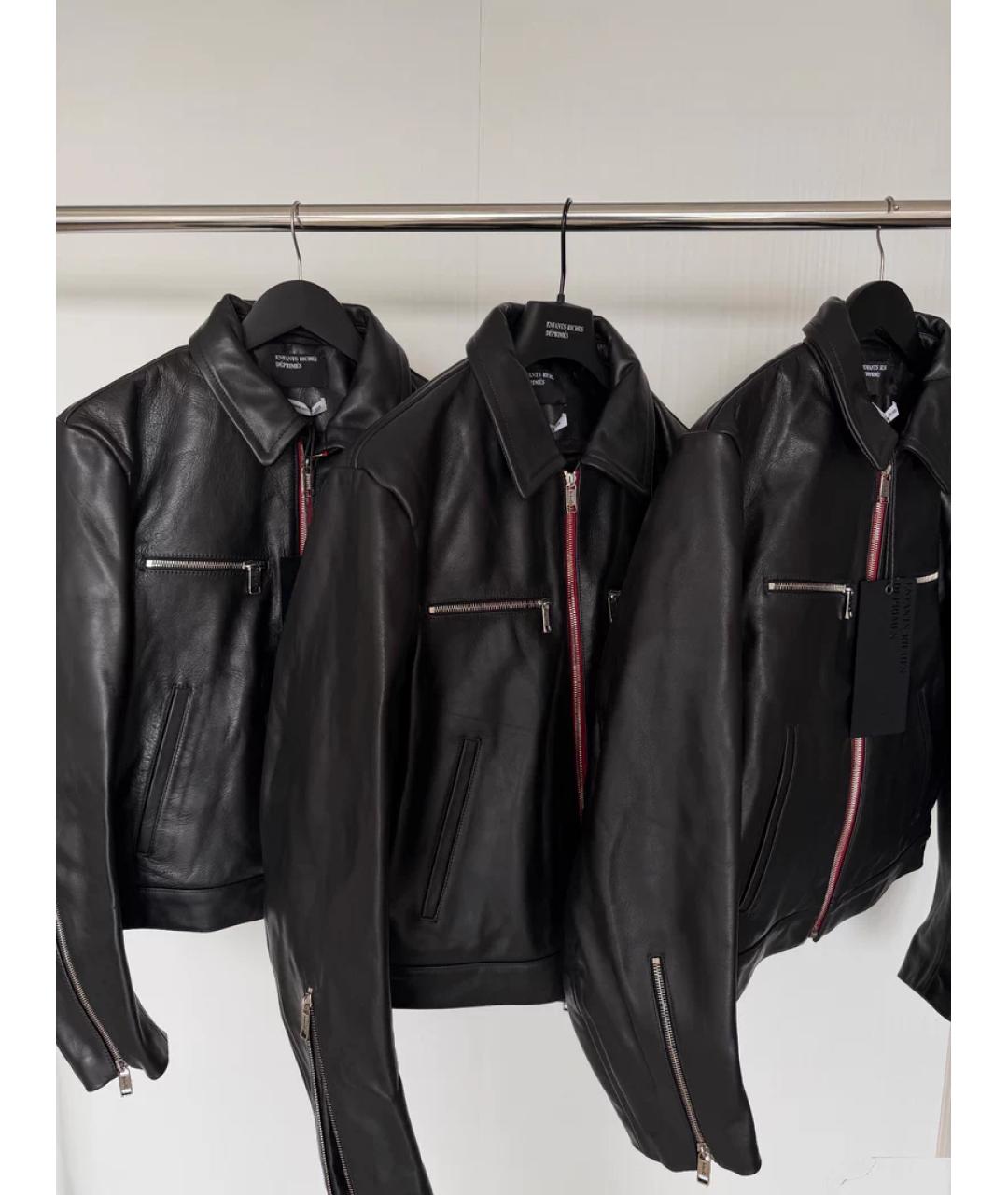 Enfants Riches Déprimés Черная кожаная куртка, фото 3