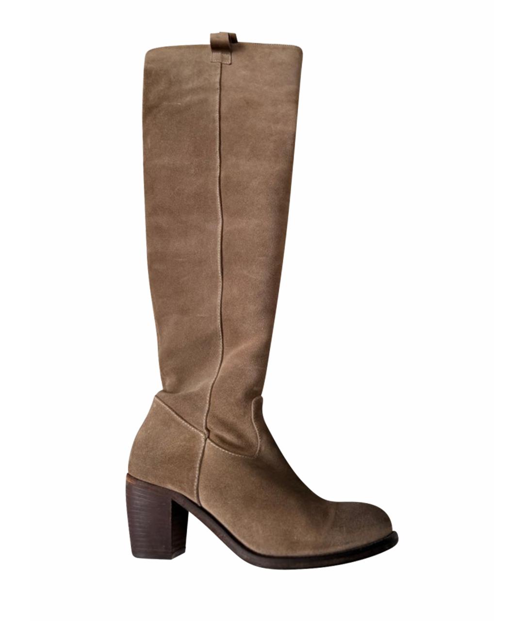 Fabio Gavazzi Бежевые замшевые сапоги, фото 1