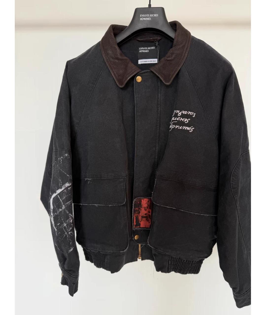 Enfants Riches Déprimés Черная кожаная куртка, фото 3