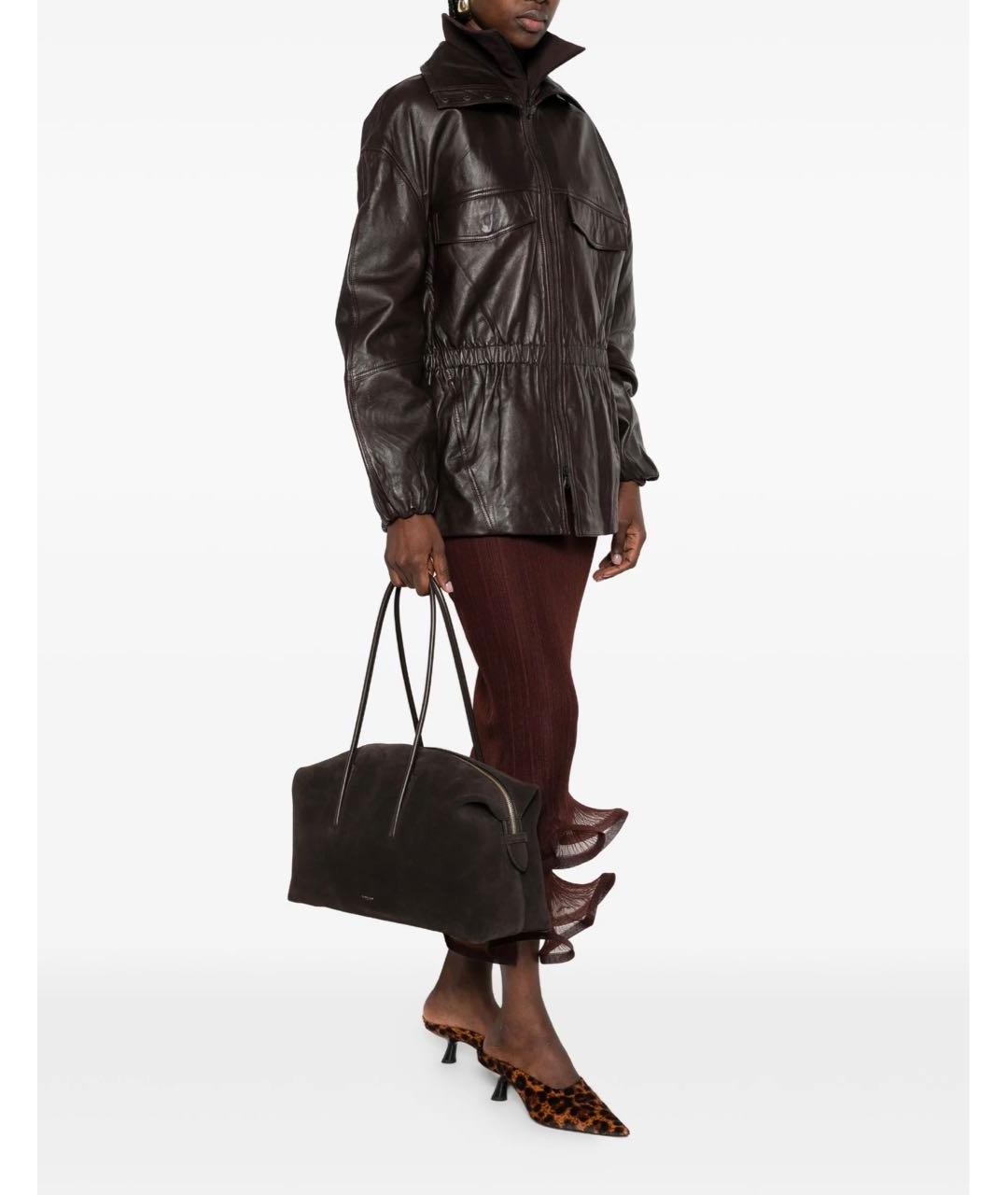 DEMELLIER Коричневая замшевая сумка с короткими ручками, фото 2