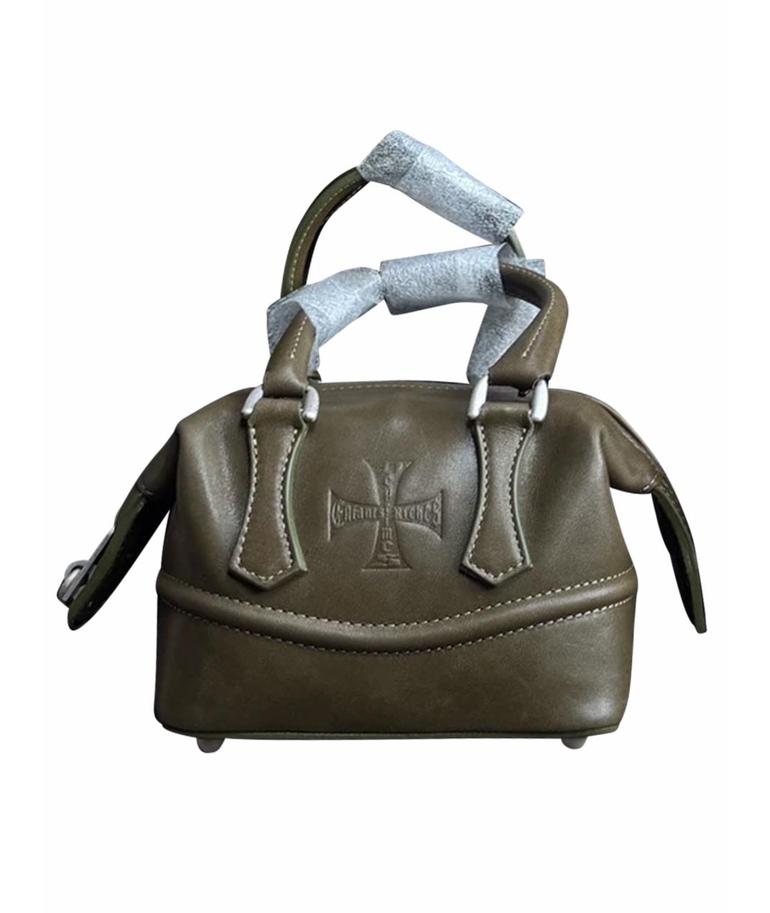 Enfants Riches Déprimés Зеленая кожаная сумка на плечо, фото 1