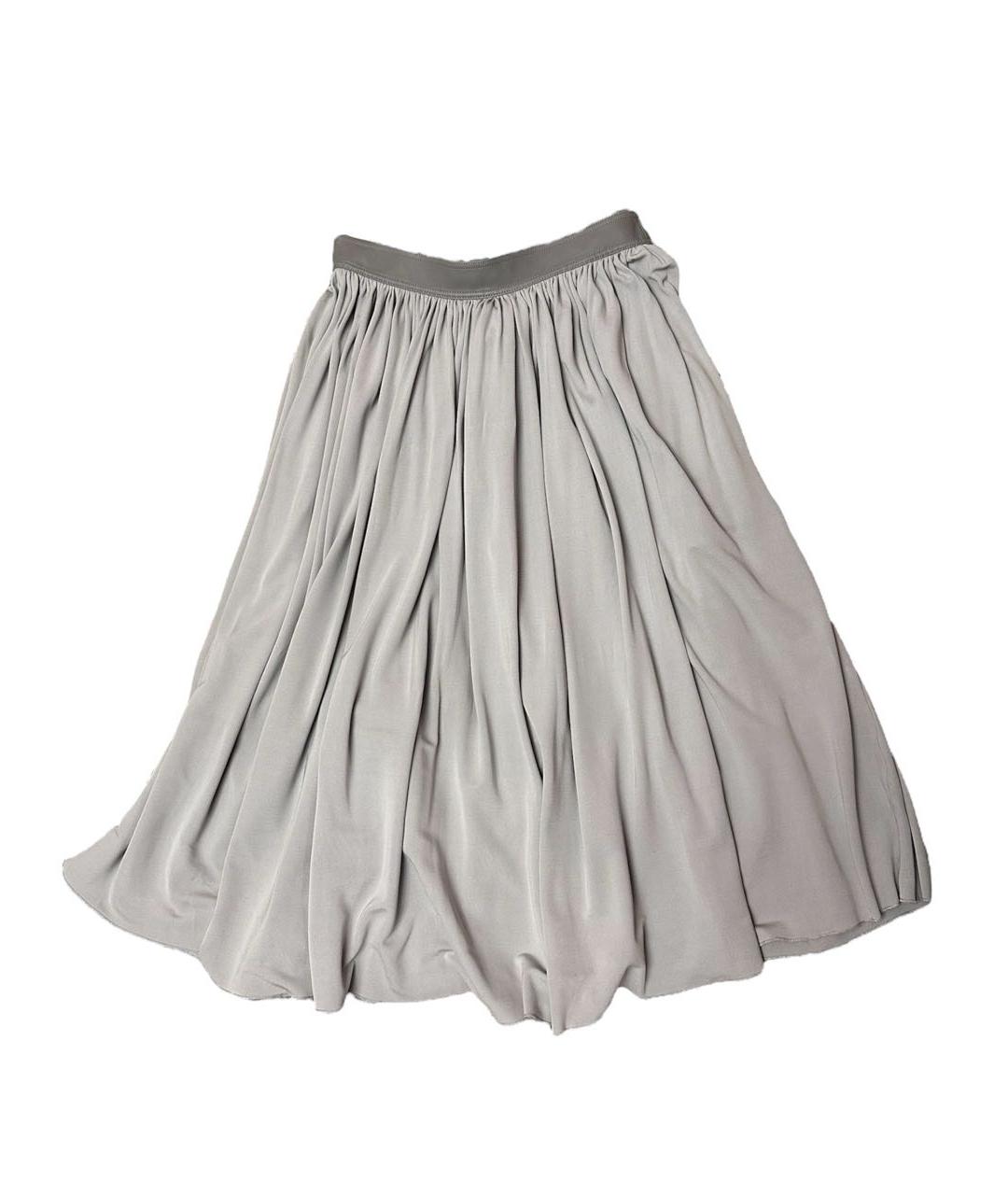 CELINE Серая вискозная юбка миди, фото 1