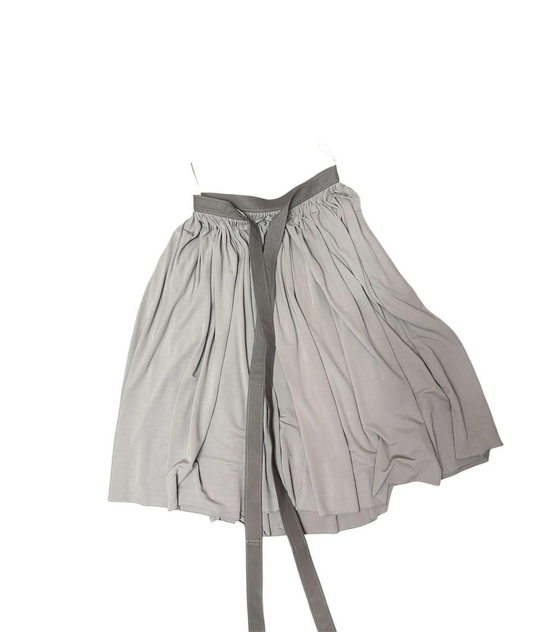 CELINE Серая вискозная юбка миди, фото 2