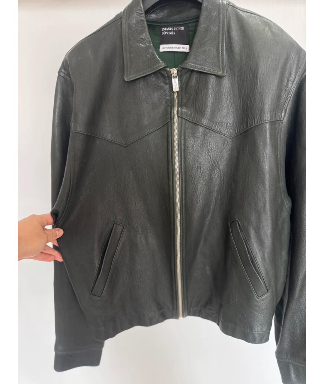 Enfants Riches Déprimés Зеленая кожаная куртка, фото 3