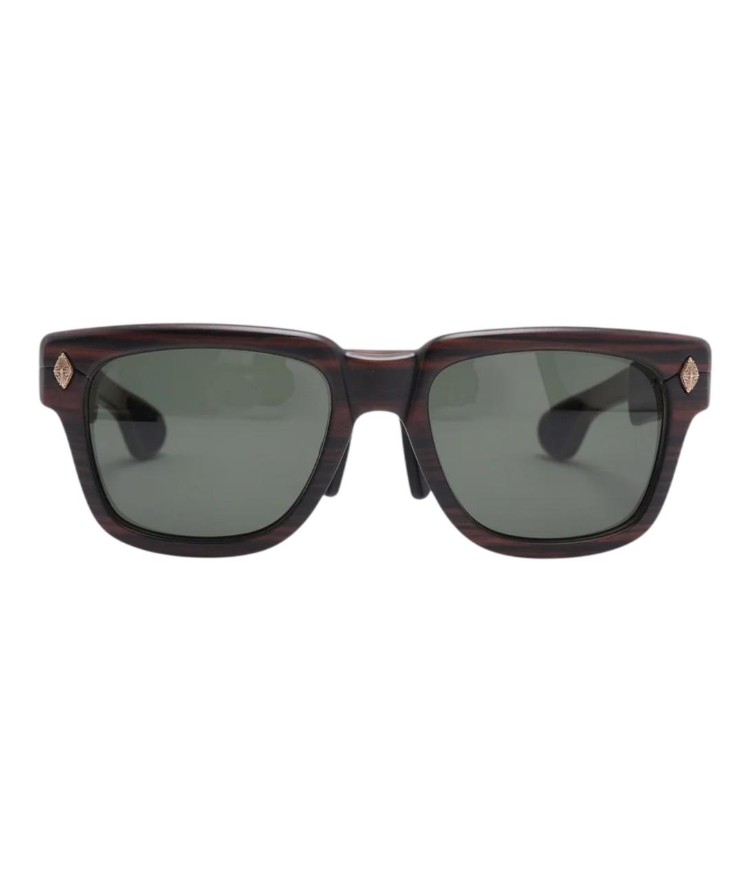 CHROME HEARTS Коричневые деревянные солнцезащитные очки, фото 1