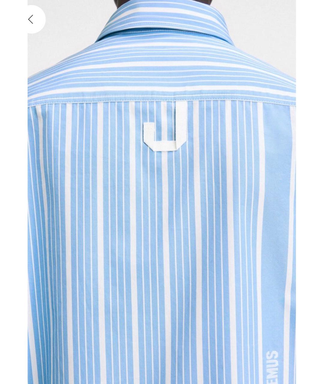 JACQUEMUS Голубая хлопковая классическая рубашка, фото 2
