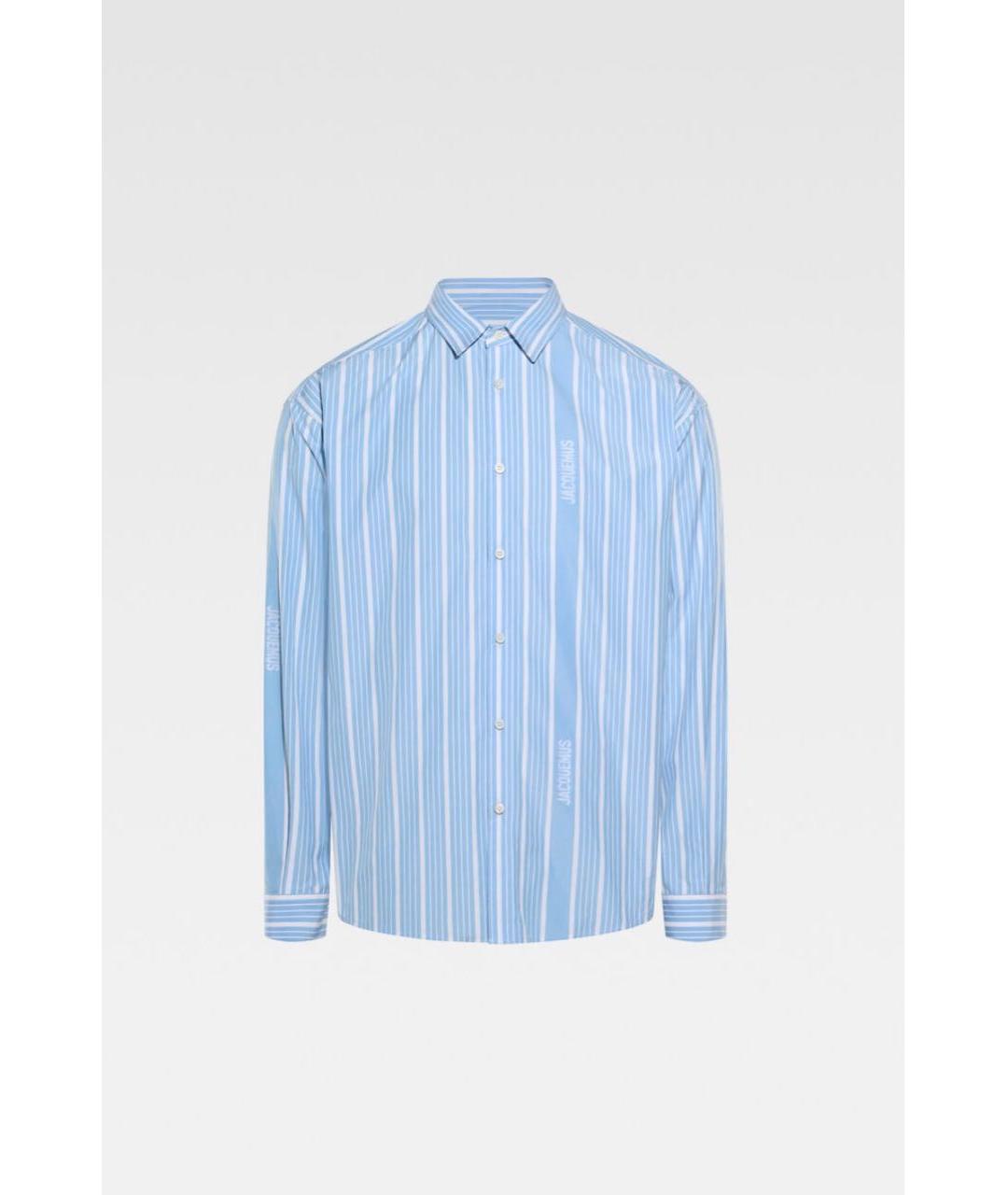 JACQUEMUS Голубая хлопковая классическая рубашка, фото 5