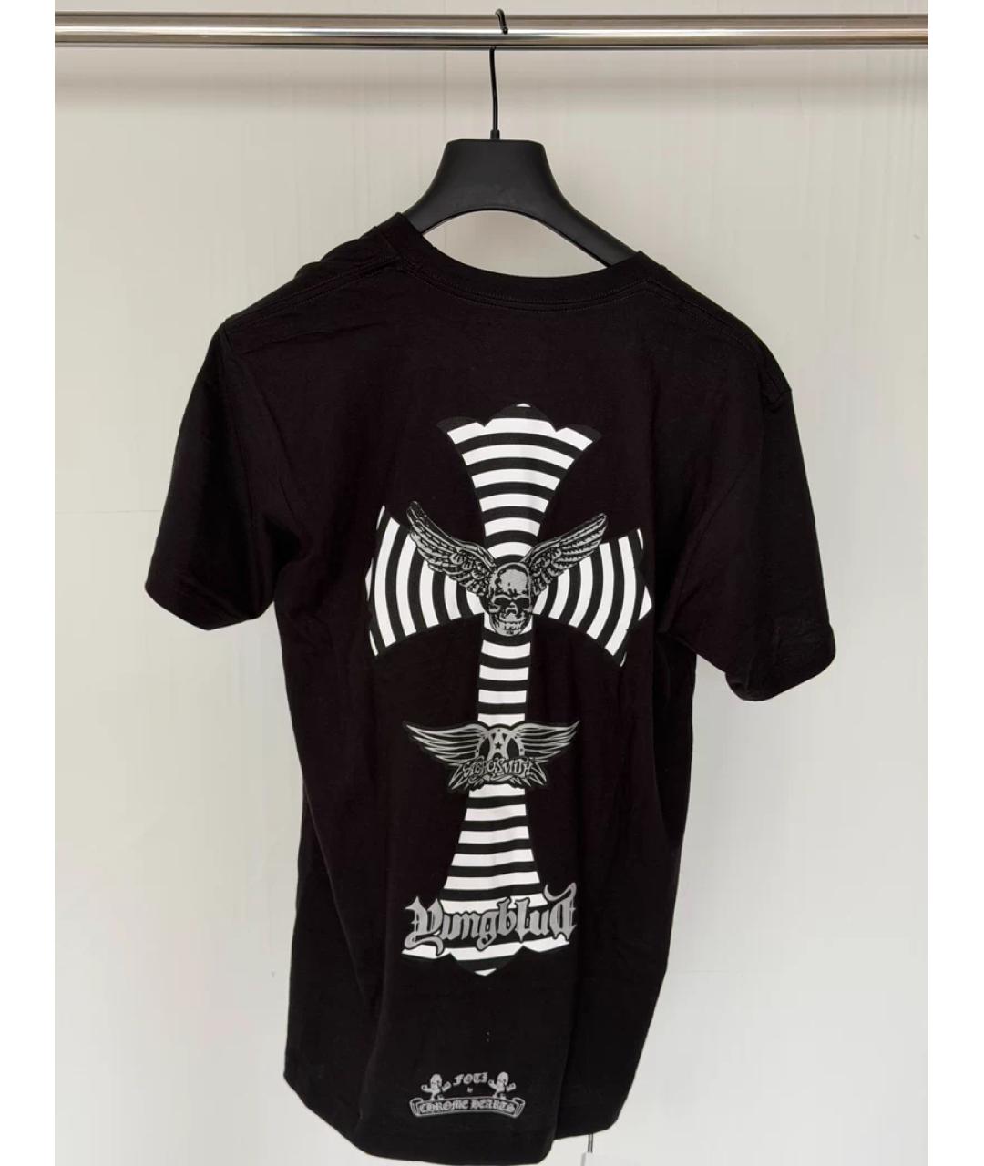CHROME HEARTS Черная хлопковая футболка, фото 2