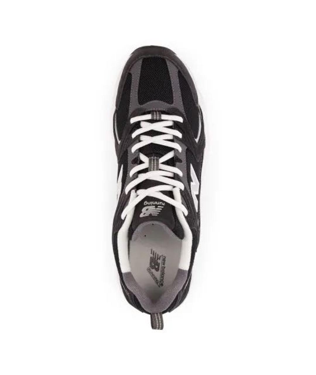 NEW BALANCE Черные замшевые низкие кроссовки / кеды, фото 3