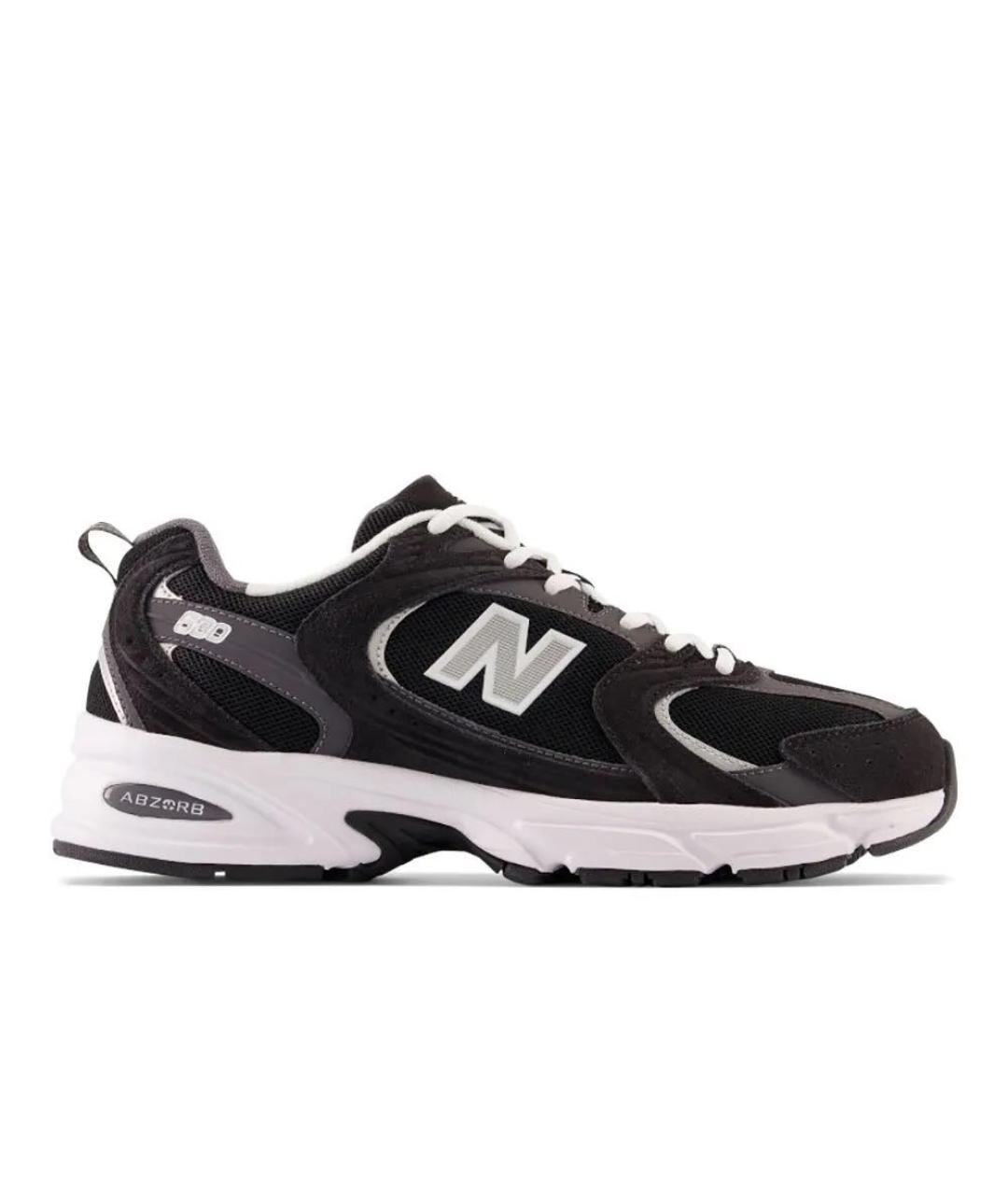 NEW BALANCE Черные замшевые низкие кроссовки / кеды, фото 7