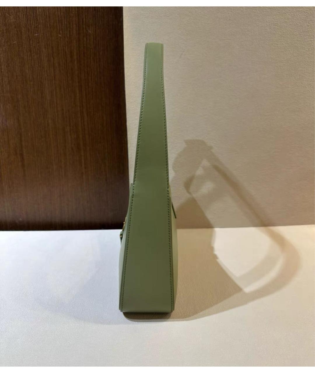 SAINT LAURENT Зеленая кожаная сумка через плечо, фото 2