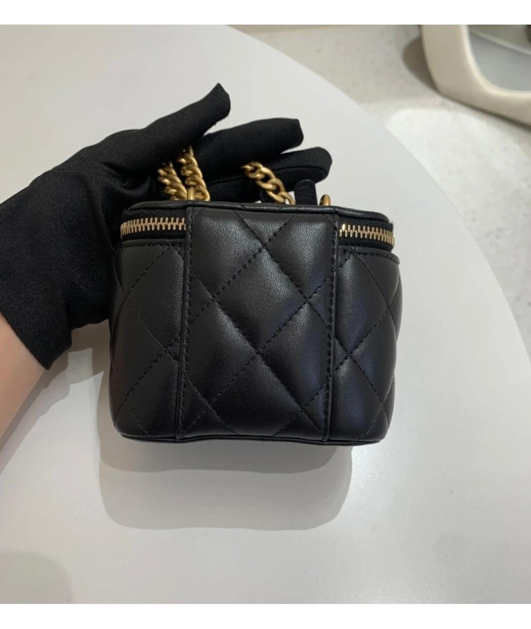 CHANEL Черная кожаная сумка через плечо, фото 6