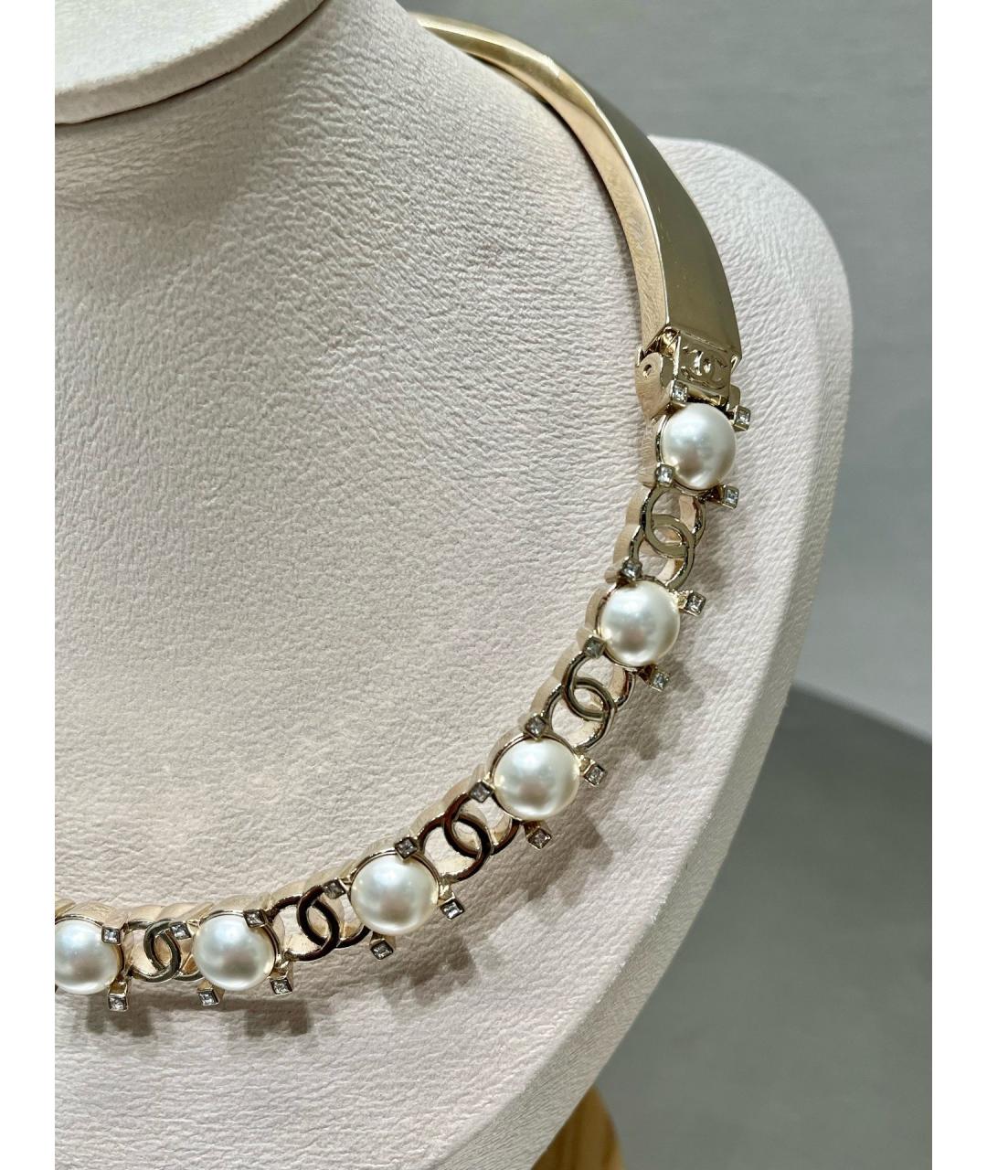 CHANEL Золотое металлическое колье, фото 6