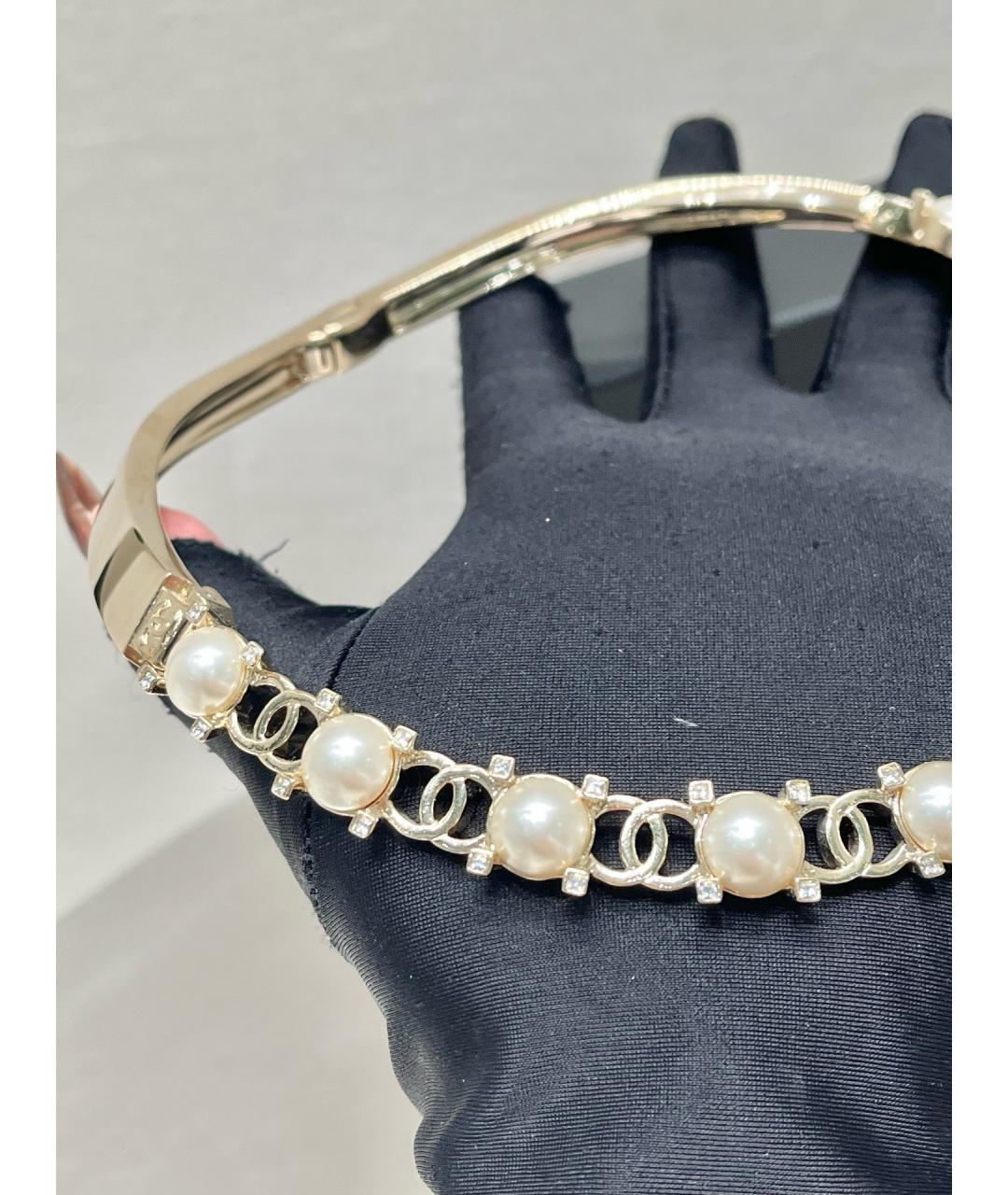 CHANEL Золотое металлическое колье, фото 8