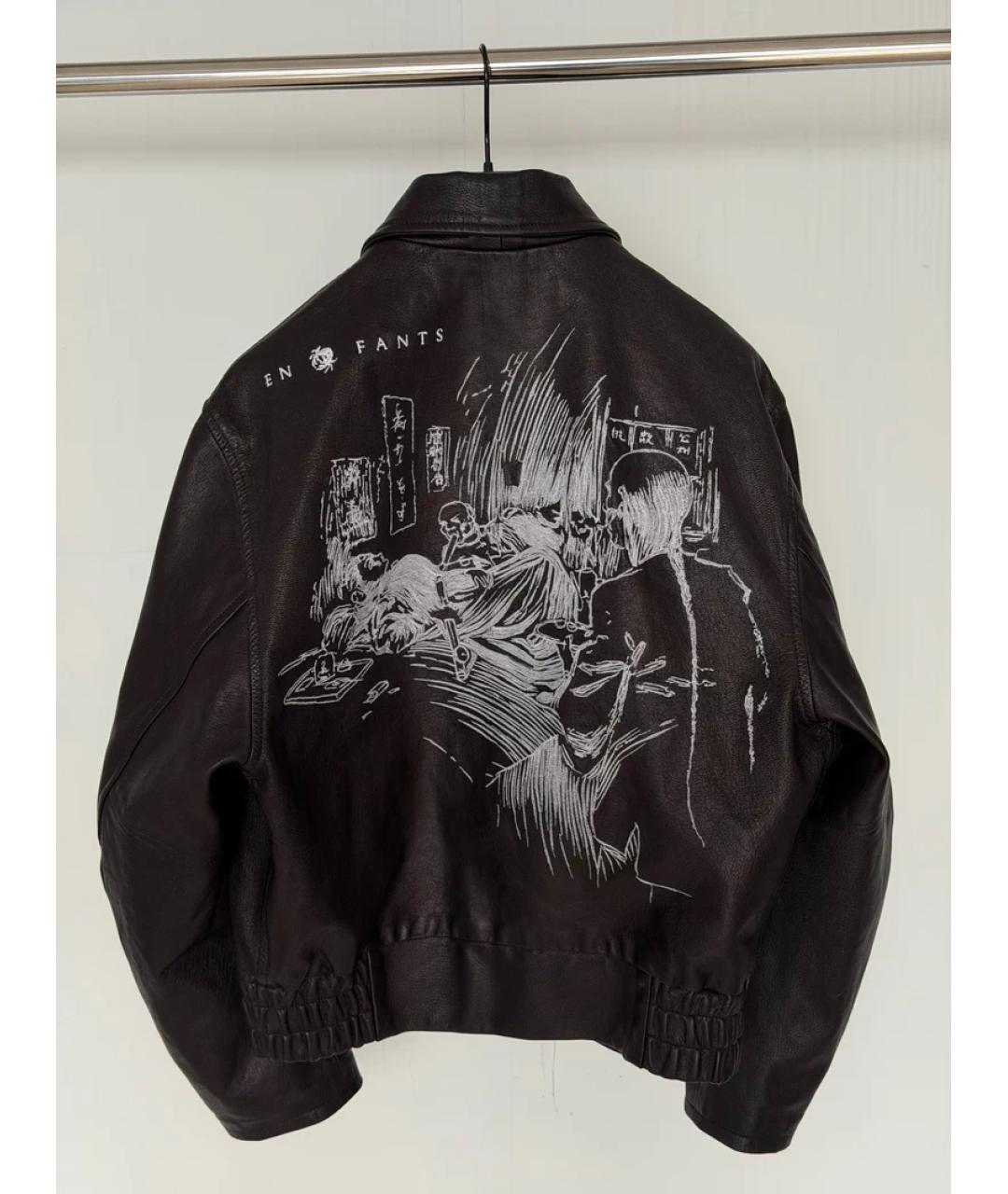 Enfants Riches Déprimés Черная кожаная куртка, фото 2