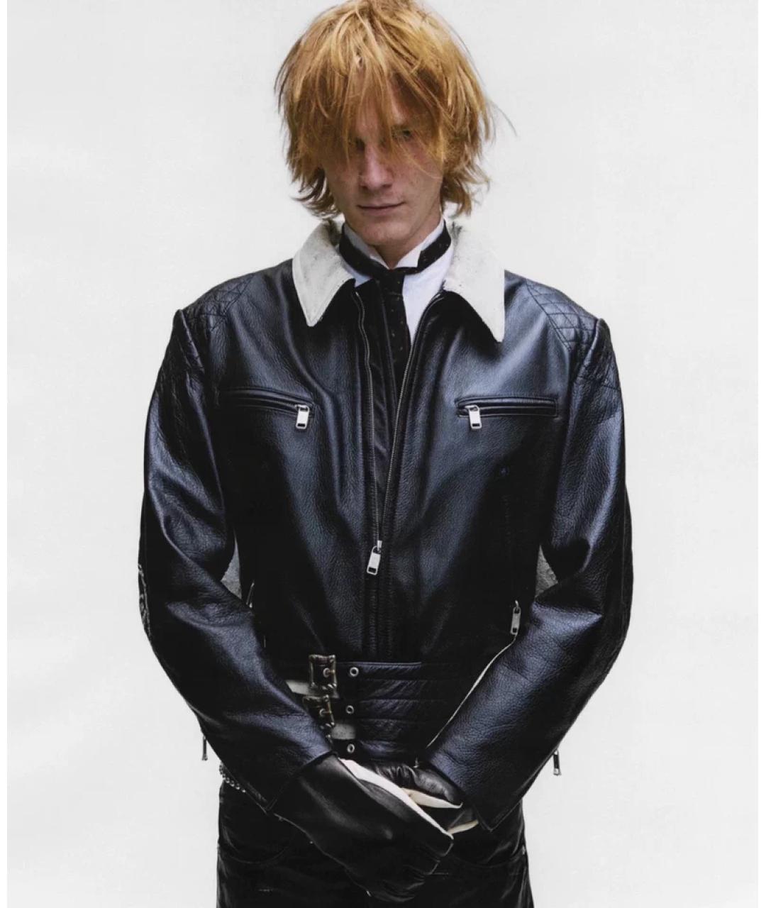 Enfants Riches Déprimés Черная кожаная куртка, фото 5