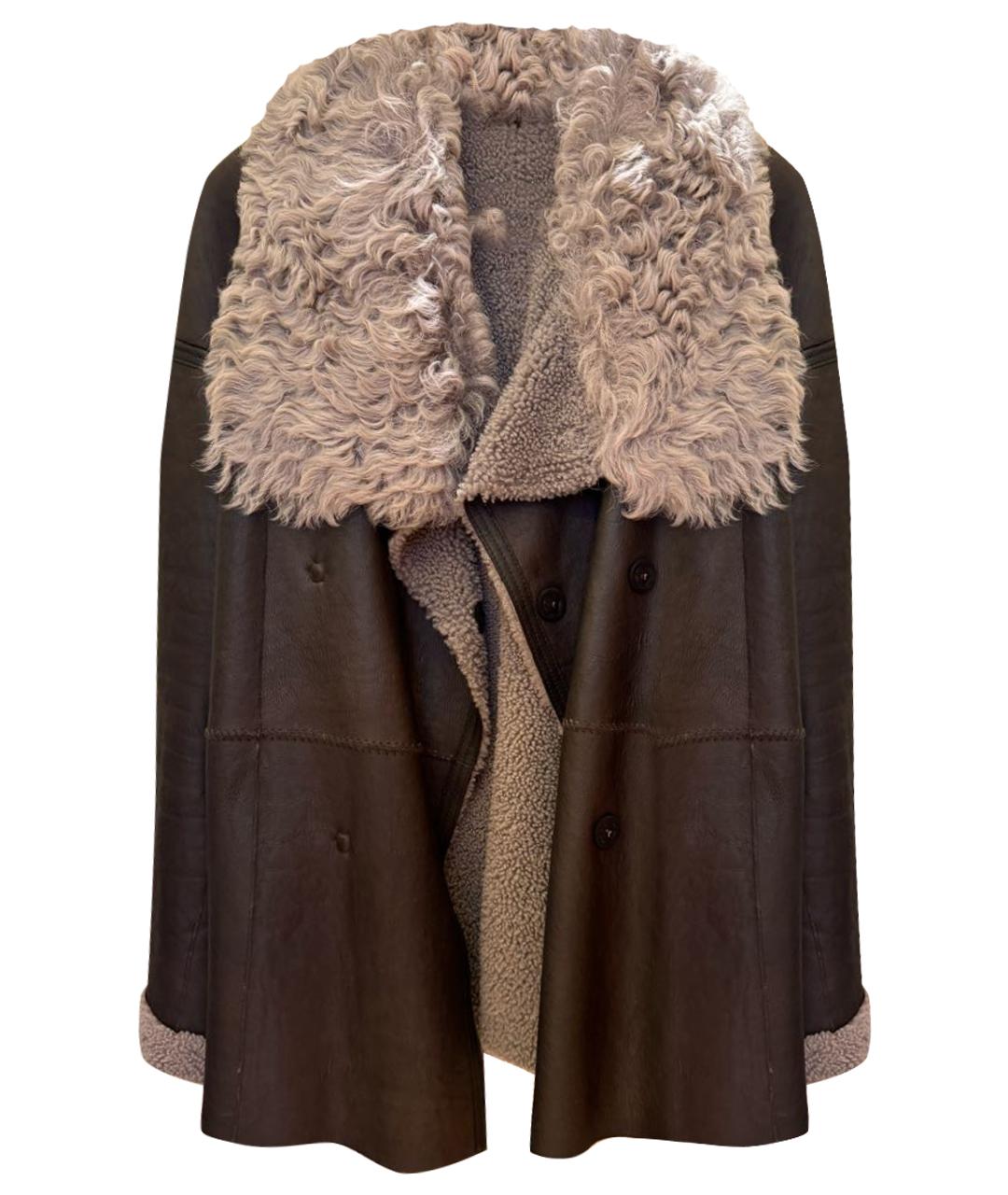 YVES SALOMON Коричневая кожаная дубленка, фото 1